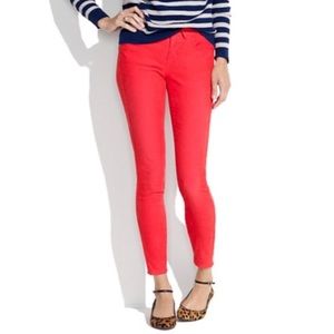 Madewell Red Skinny Skinny Jeans